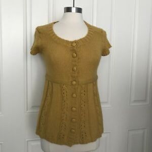 kimchi & blue mustard yellow button down sweater